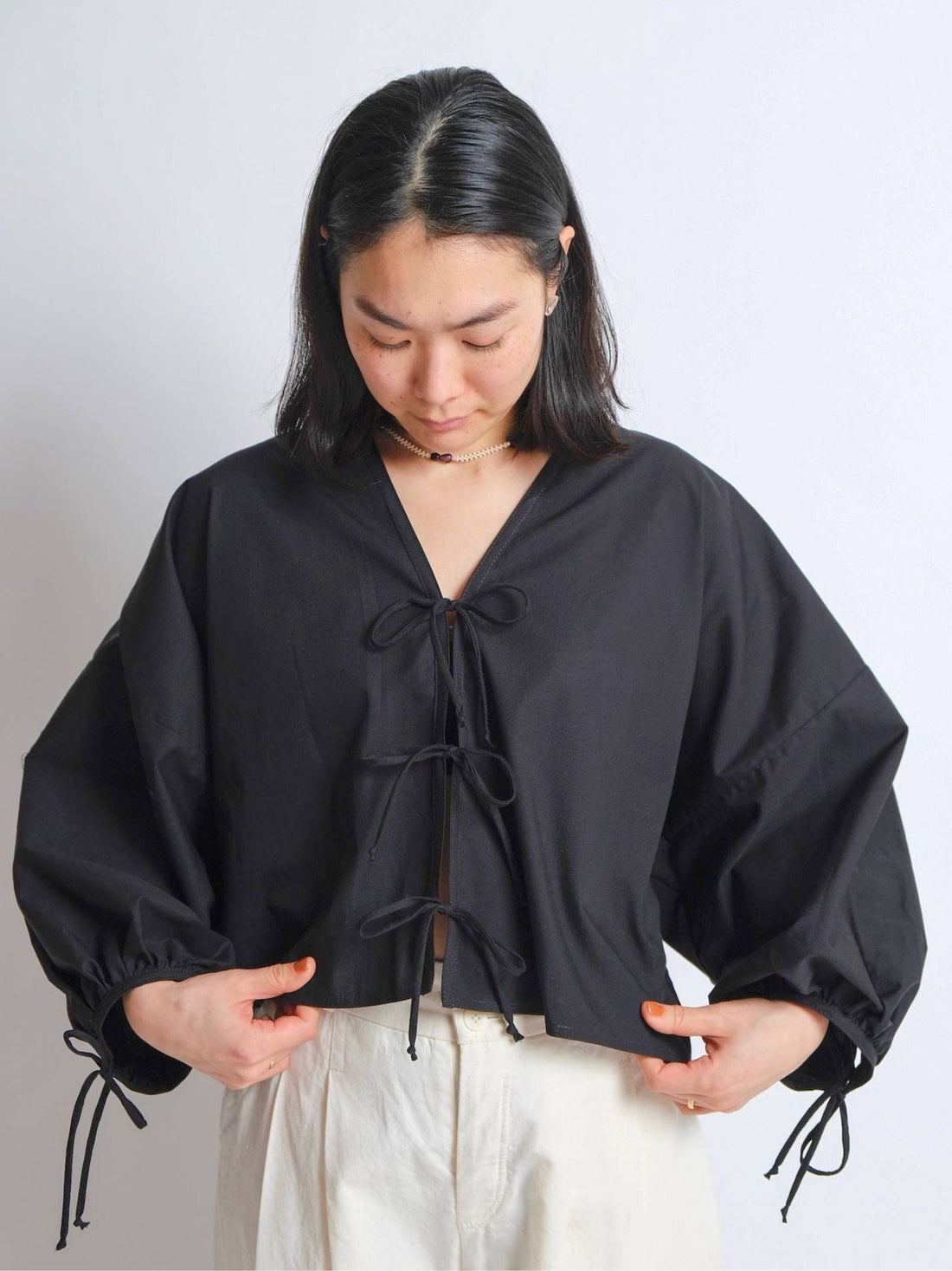 Birgitta Helmersson - PDF Zero Waste Cropped Shirt - Bow HACK ADD ON - sewecofabrics