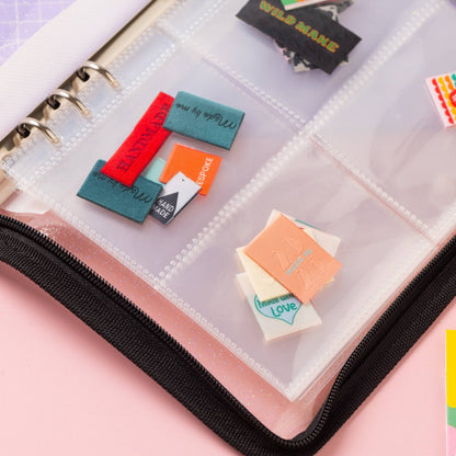 Black - Label Stash Folder - sewecofabrics