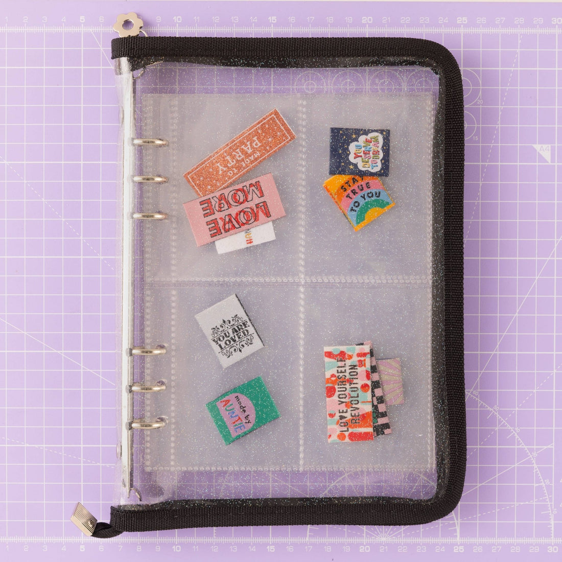 Black - Label Stash Folder - sewecofabrics