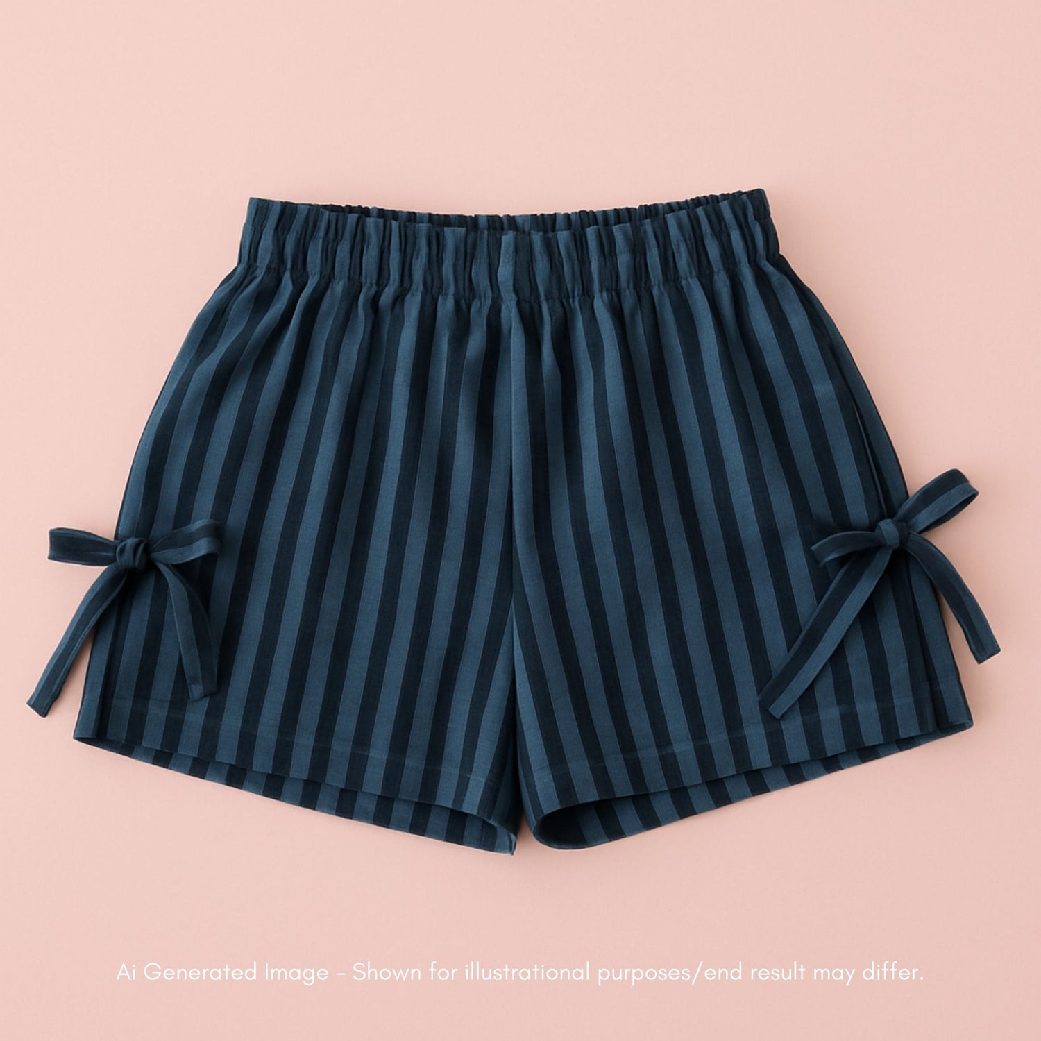 Boxer Bow Shorts PROJECT KIT in Tully Cotton Linen - sewecofabrics