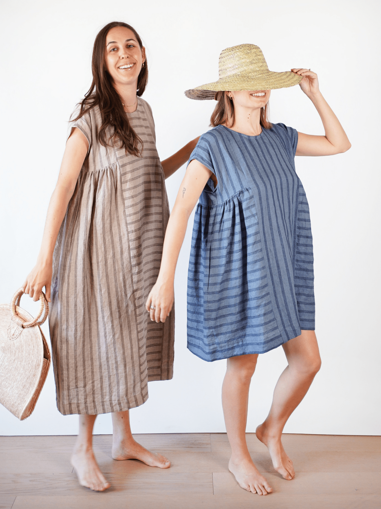 Collage Gather Dress - PDF Sewing Pattern - sewecofabrics