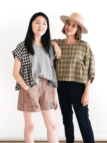 Collage Gather Top - PDF Sewing Pattern - sewecofabrics