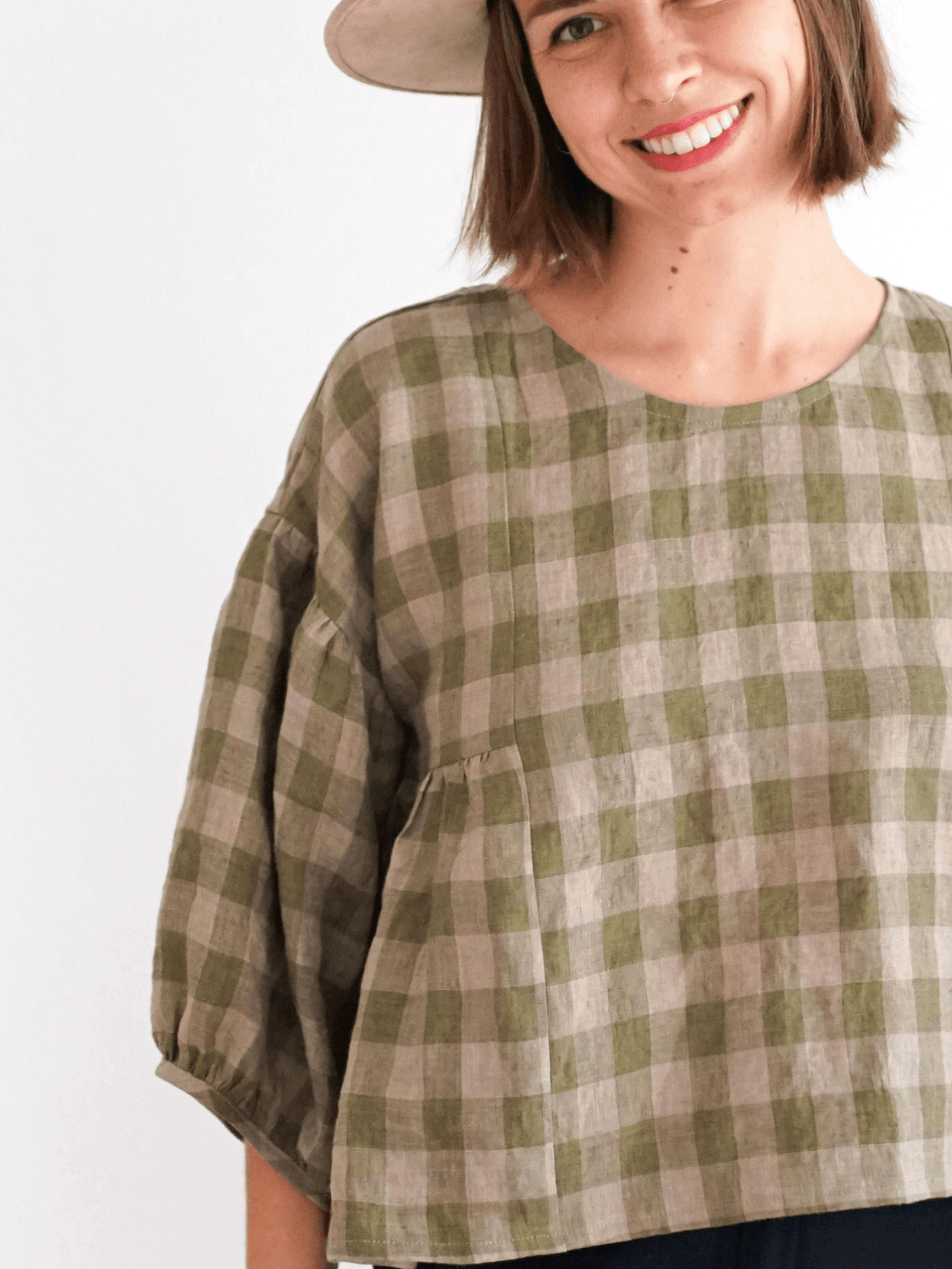 Collage Gather Top - PDF Sewing Pattern - sewecofabrics