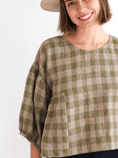 Collage Gather Top - PDF Sewing Pattern - sewecofabrics