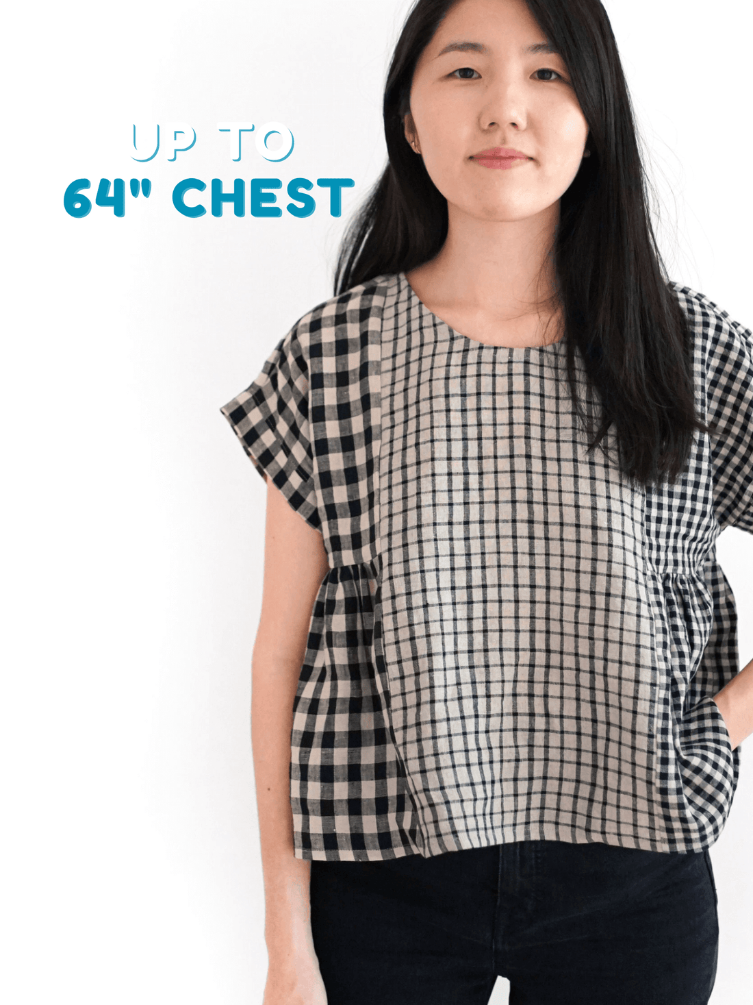 Collage Gather Top - PDF Sewing Pattern - sewecofabrics