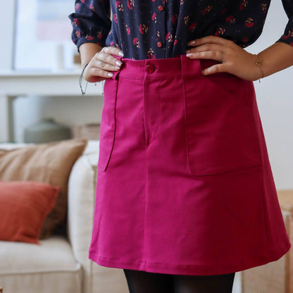 Cotton Gabardine Fabric - Super Pink - sewecofabrics