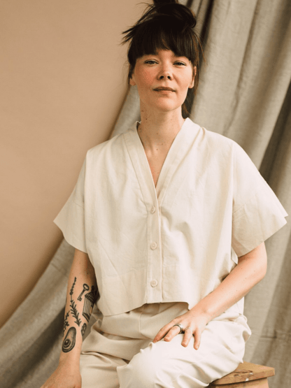 Cropped Shirt - Zero Waste - PDF Sewing Pattern - sewecofabrics