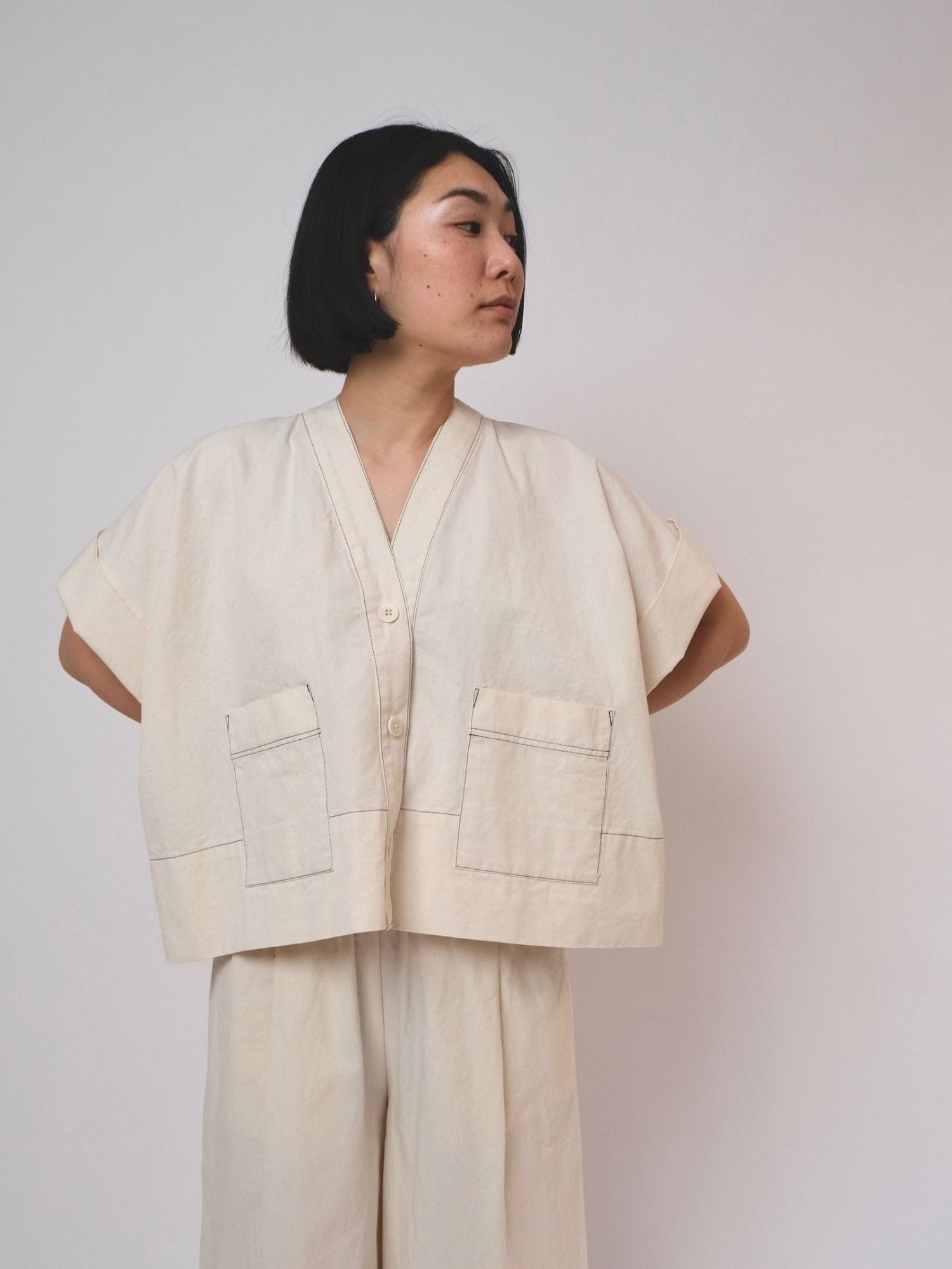 Cropped Shirt - Zero Waste - PDF Sewing Pattern - sewecofabrics