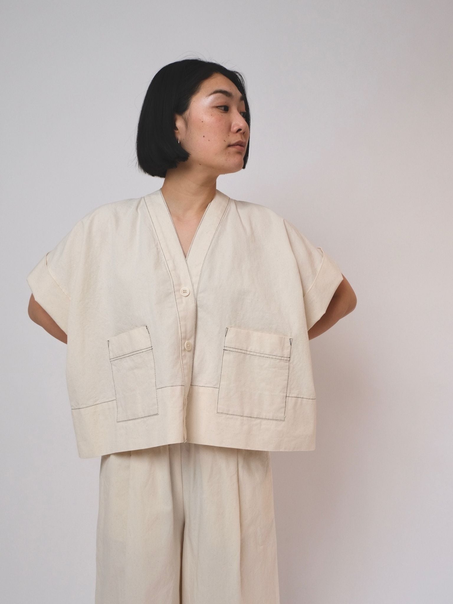 Cropped Shirt - Zero Waste - PDF Sewing Pattern - sewecofabrics