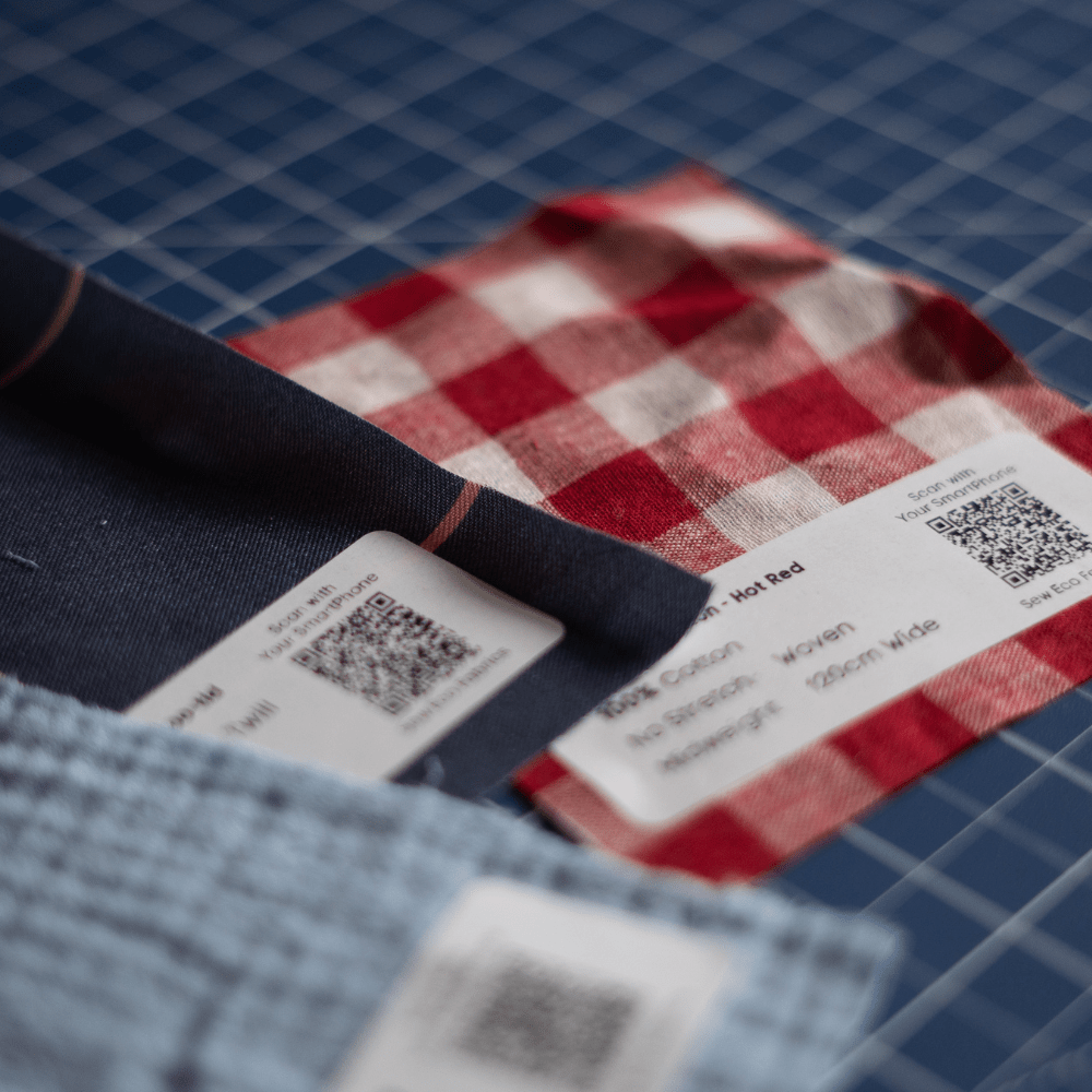 Cross Stitch Weave Marcy Rust - Fabric Sample - sewecofabrics