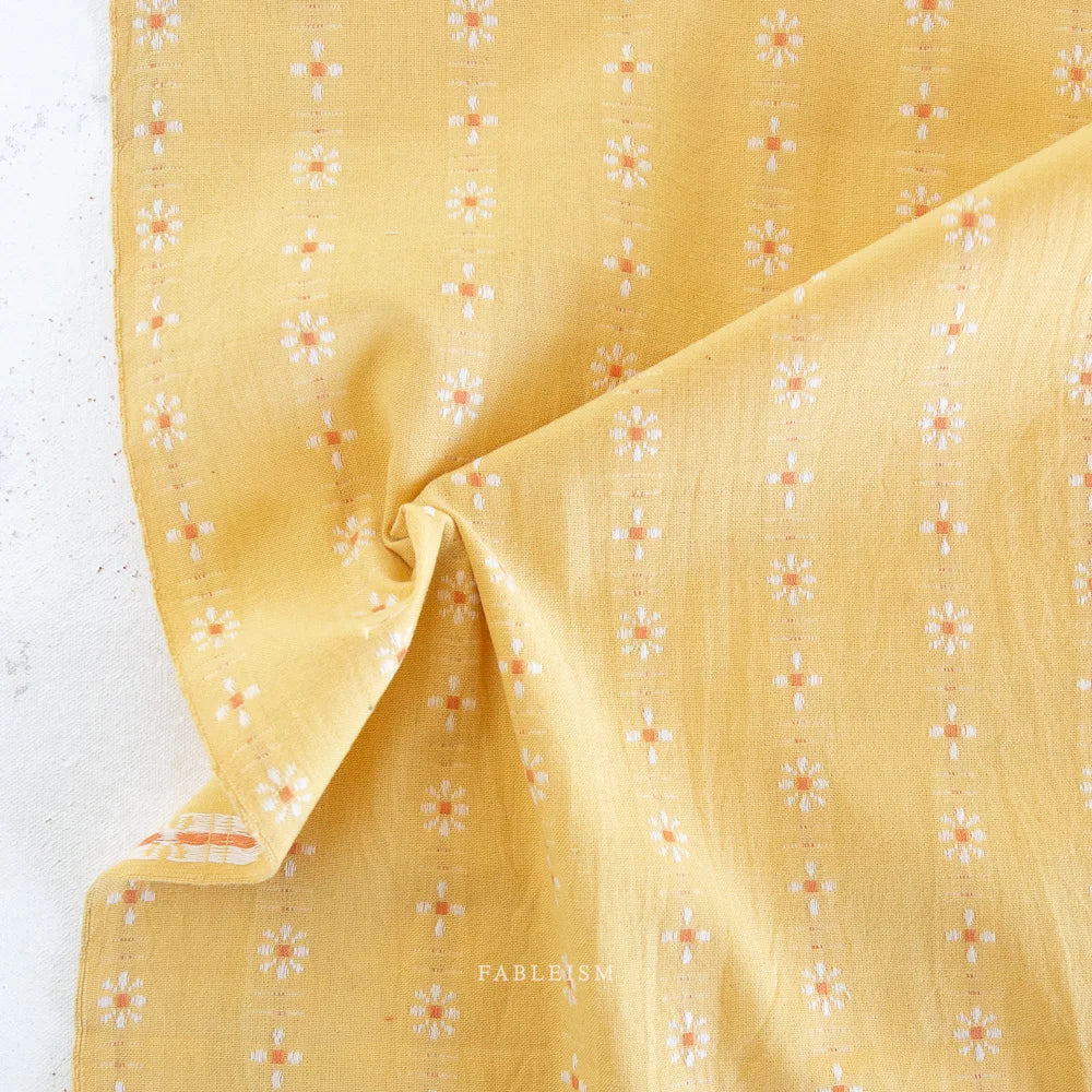 Buttercup Yellow Forest Forage Cotton Fabric