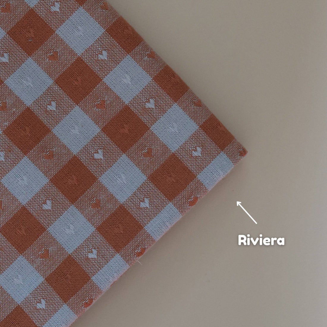 Gingham Hearts - Individual Fat Quarters - sewecofabrics