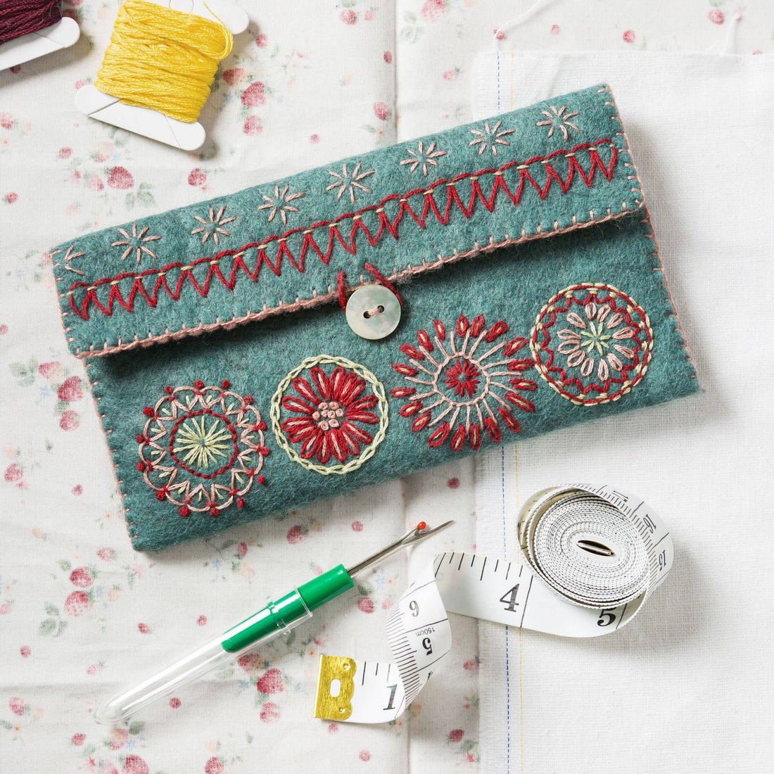 KIT: Sewing Pouch - Felt Craft Mini Kit - sewecofabrics