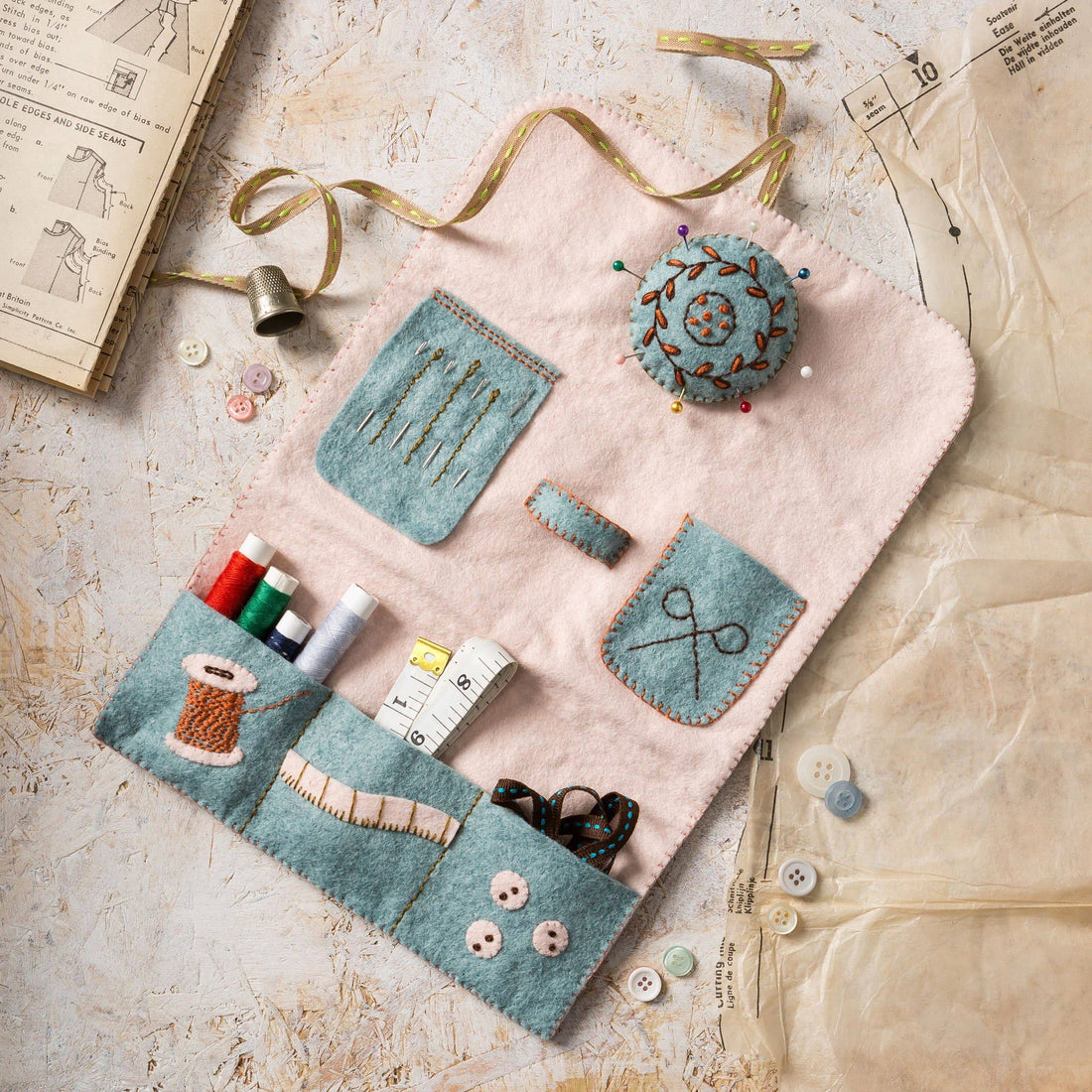 Kit: Sewing Roll - Felt Craft Mini Kit - sewecofabrics