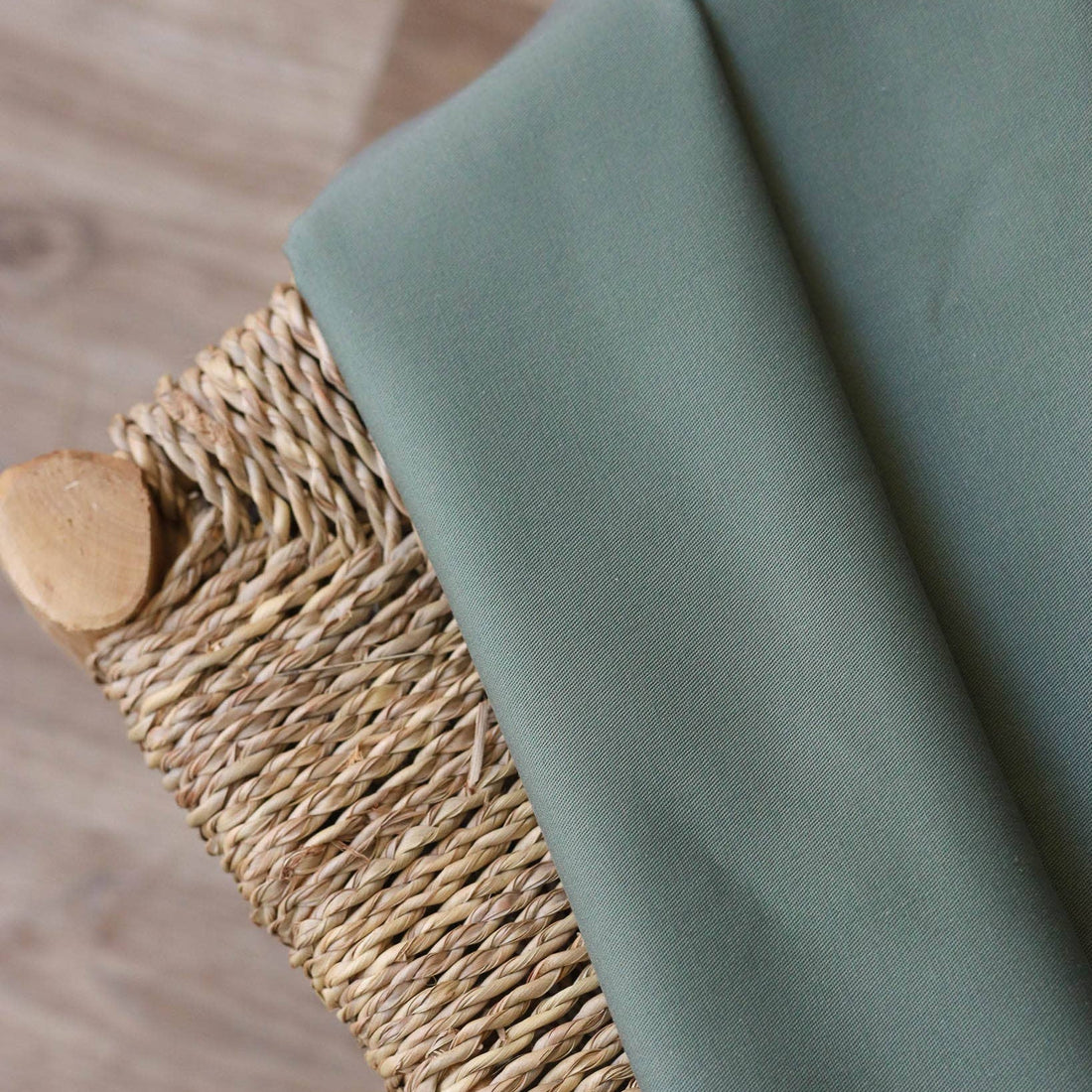 Light Green Gabardine - Cotton Fabric - sewecofabrics