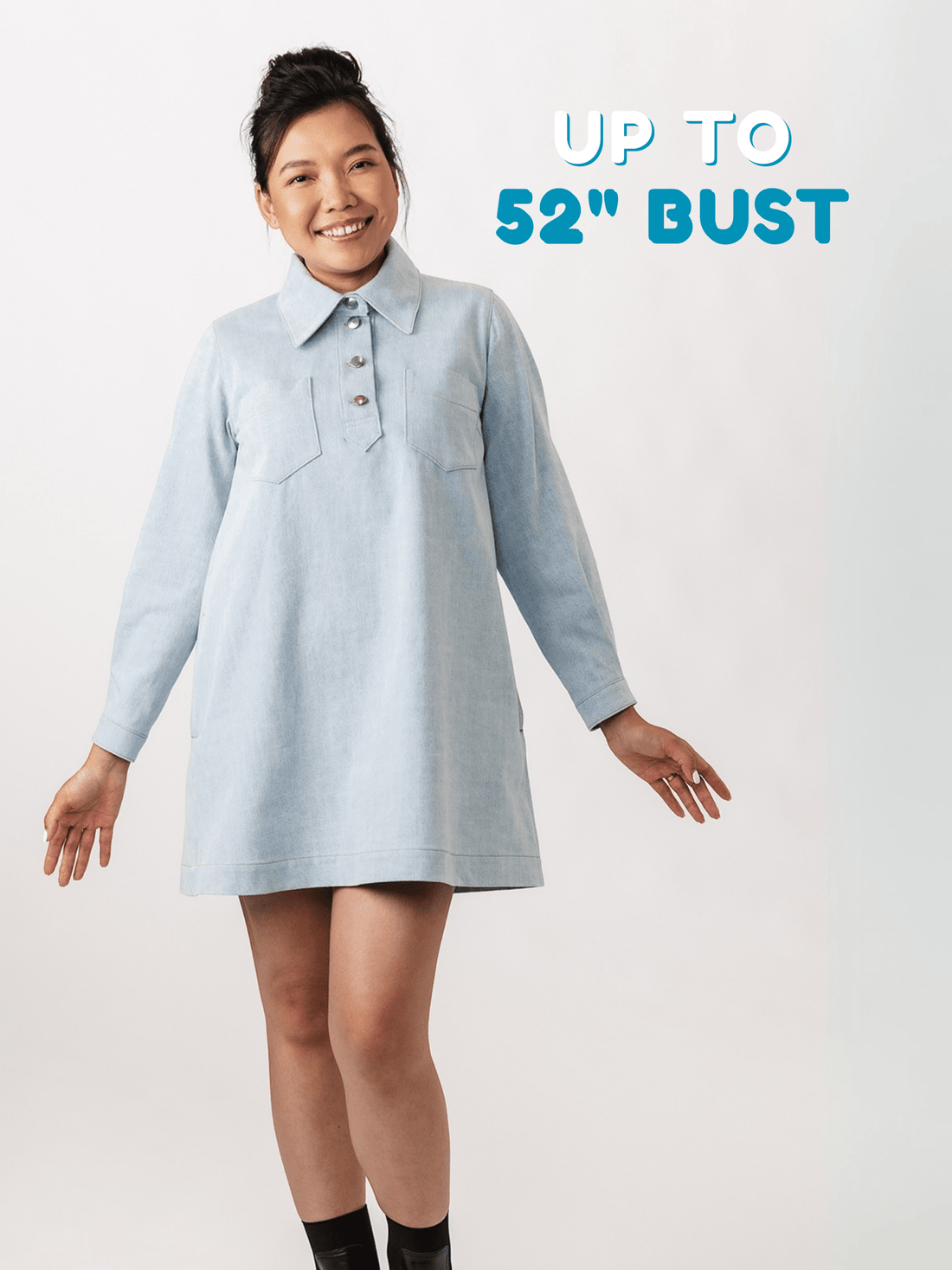 Loviisa Denim Dress - PDF Sewing Pattern - sewecofabrics
