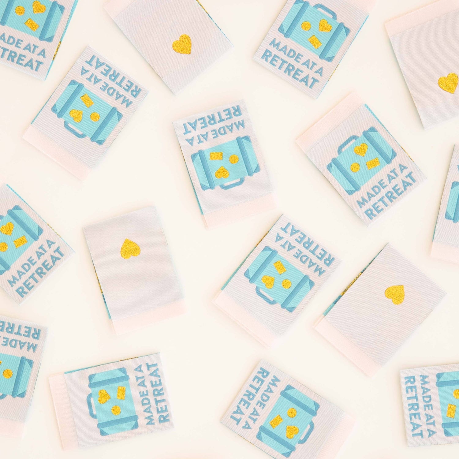Made at a Retreat - Sarah Hearts - Sewing Labels - sewecofabrics
