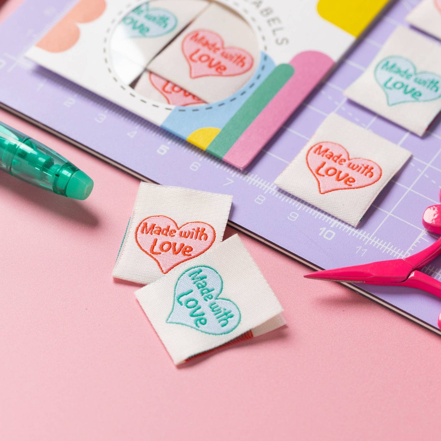 Made with Love - Little Rosy Cheeks - Sewing Labels - sewecofabrics
