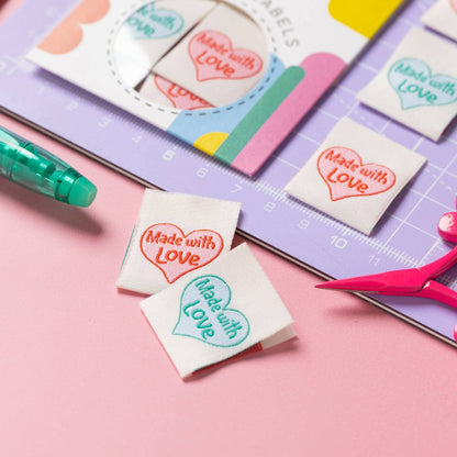 Made with Love - Little Rosy Cheeks - Sewing Labels - sewecofabrics
