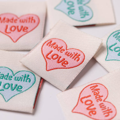 Made with Love - Little Rosy Cheeks - Sewing Labels - sewecofabrics