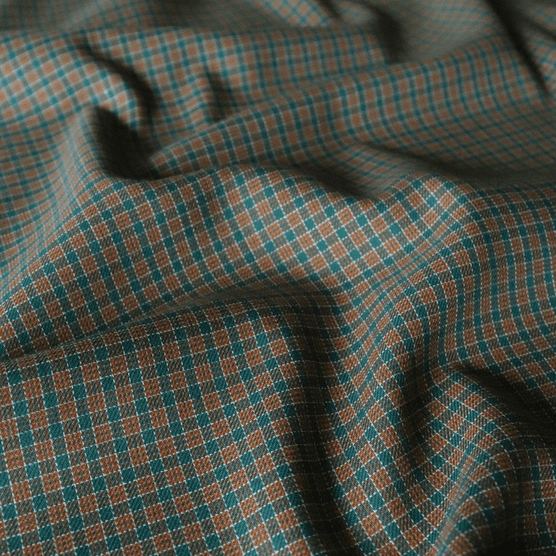 Moreen Plaid Toffee - Cotton Fabric - sewecofabrics