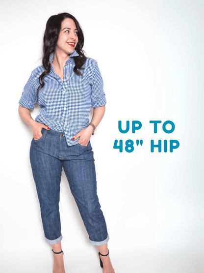 Morgan Boyfriend Jeans - Paper Sewing Pattern - sewecofabrics