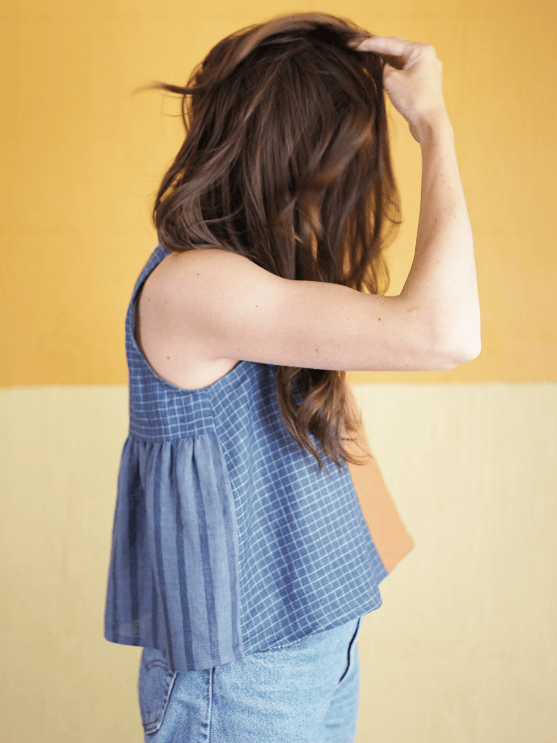 Peplum Split Tank - PDF Sewing Pattern - sewecofabrics