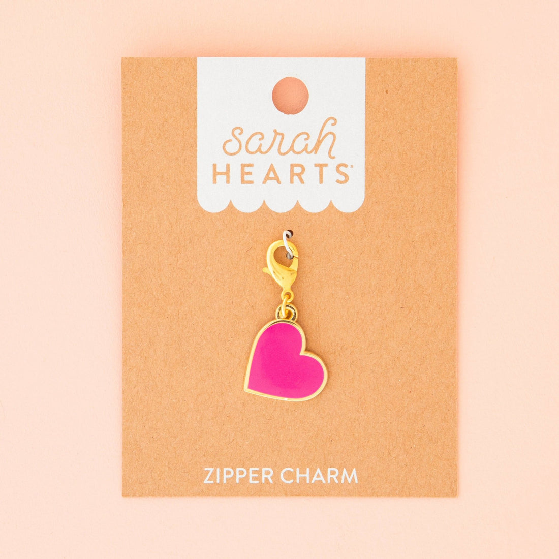 Pink Heart Zipper Charm - sewecofabrics