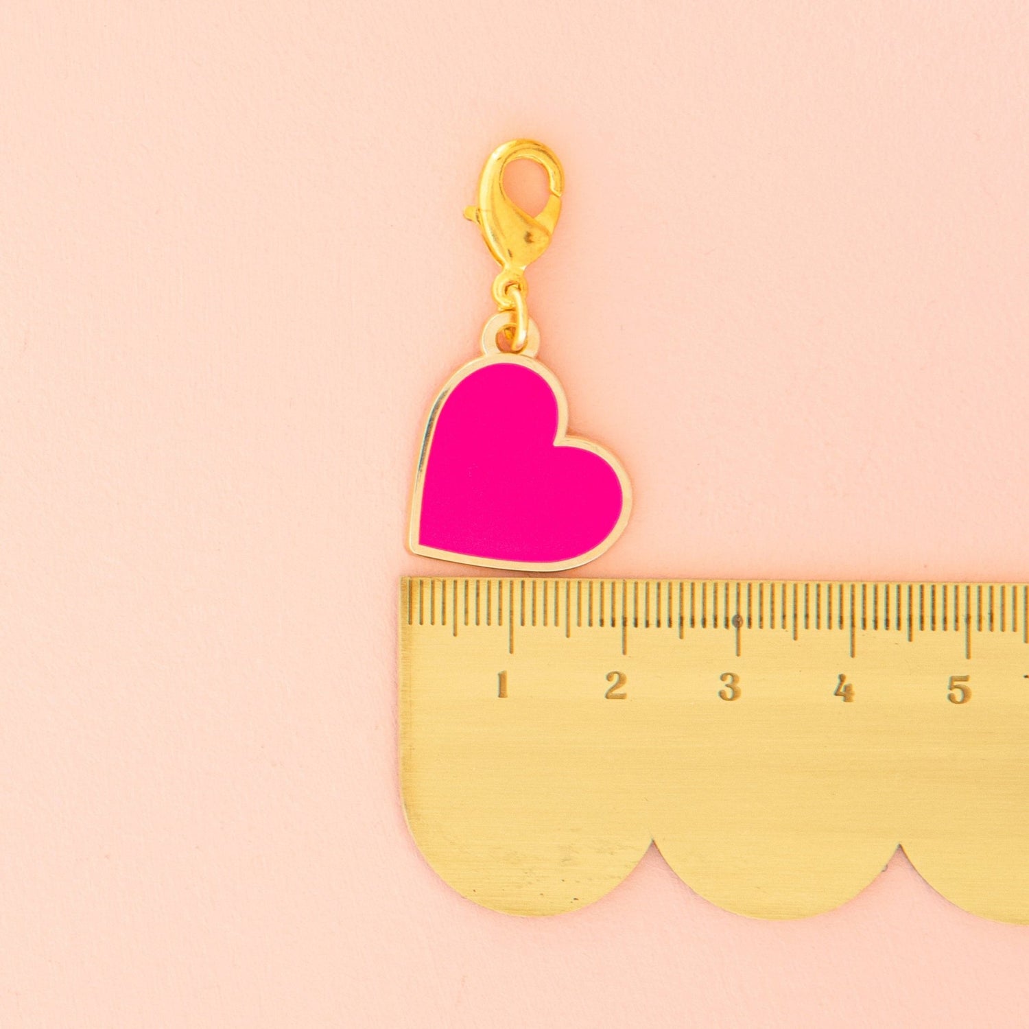 Pink Heart Zipper Charm - sewecofabrics