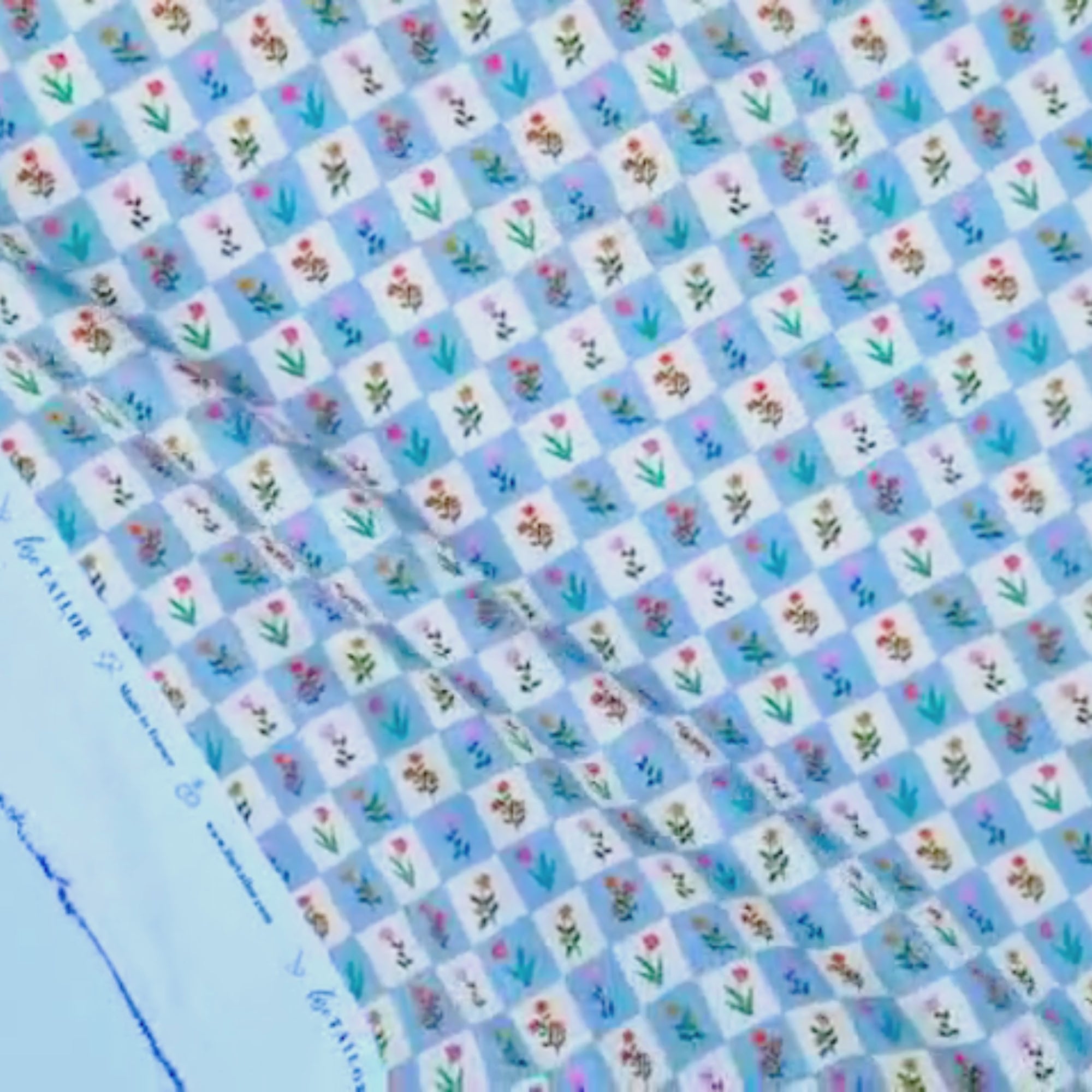 Video of Square Garden Cotton Satin Fabric
