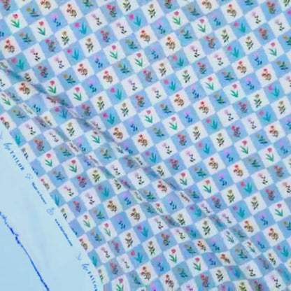 Video of Square Garden Cotton Satin Fabric
