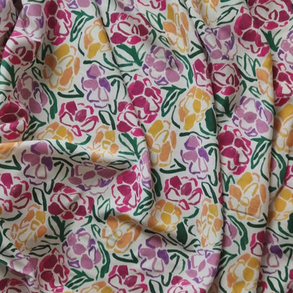 Roseraie Daylight - Viscose Fabric