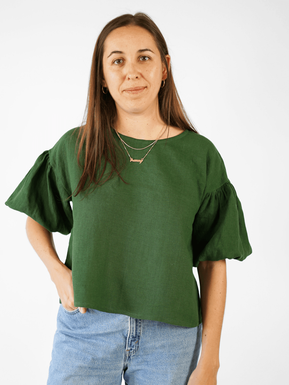Puff Sleeve Top - PDF Sewing Pattern - sewecofabrics