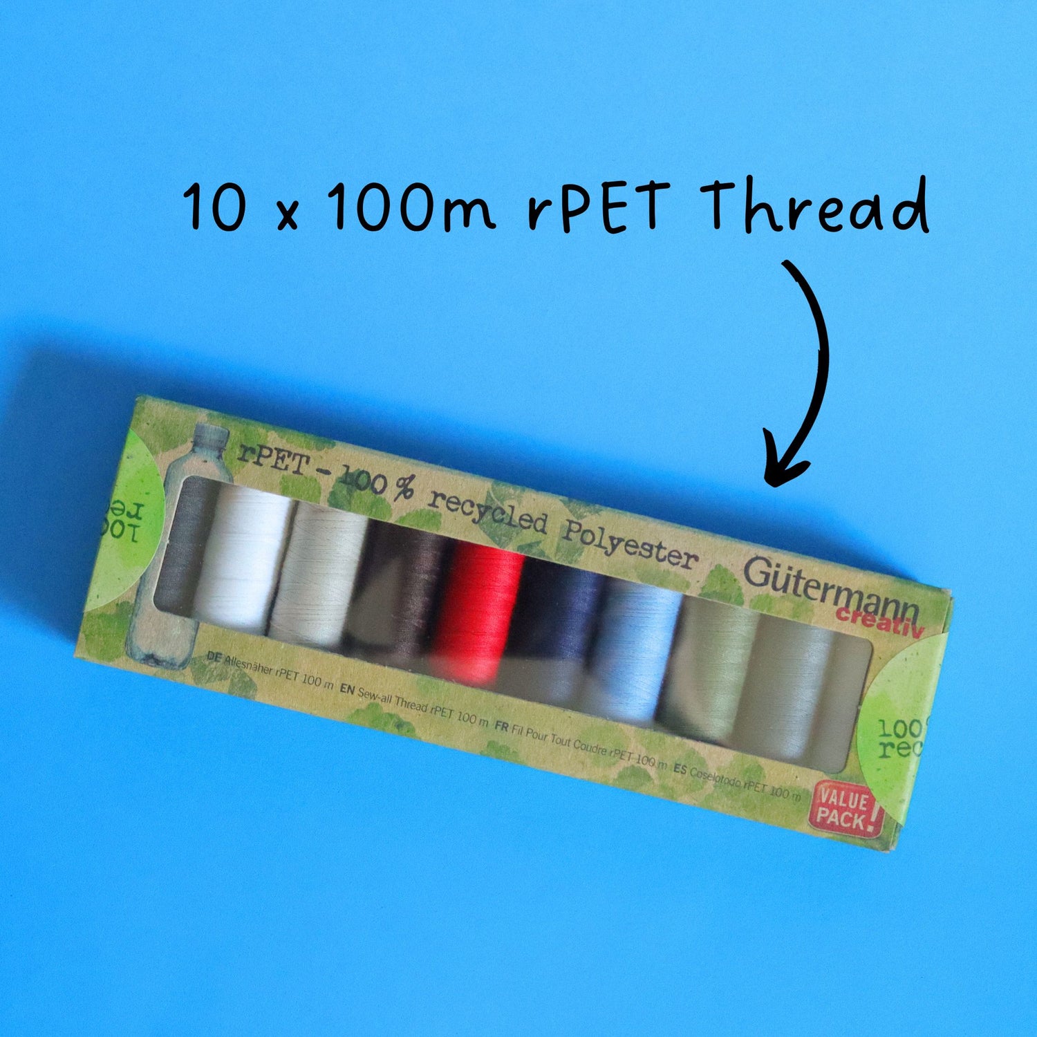 rPET Thread Set - 10 Reels - Sewing Gift Set
