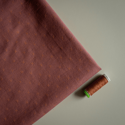 REMNANT BUNDLE - Spicy Rust Cotton Fabric - sewecofabrics