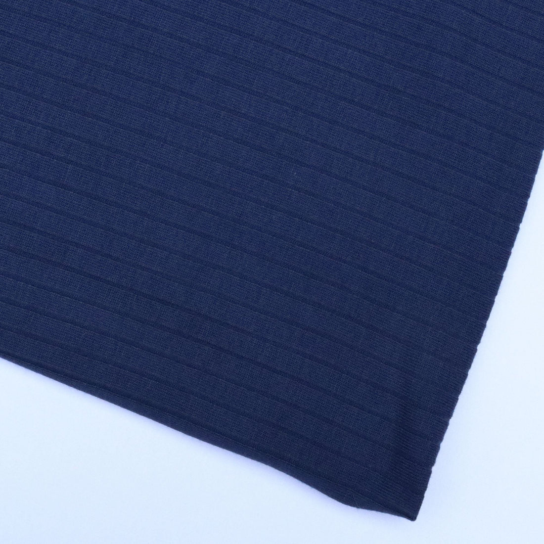 Rib Knit Jersey - Navy Blue - sewecofabrics