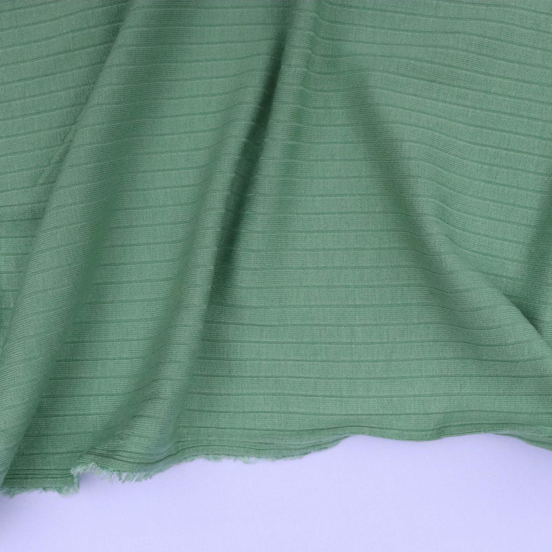 Rib Knit Jersey - Soft Green - sewecofabrics