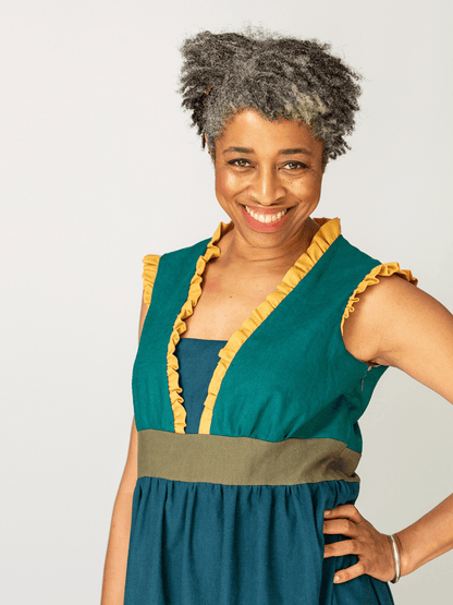 Rivelin Ruffle Dress - PDF Sewing Pattern - sewecofabrics