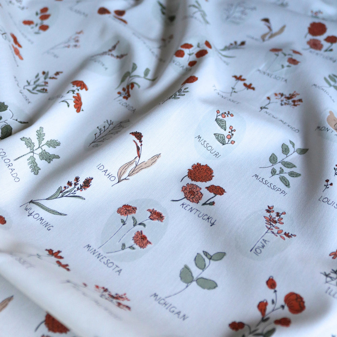 Roadside Wildflowers - Cotton Fabric - sewecofabrics