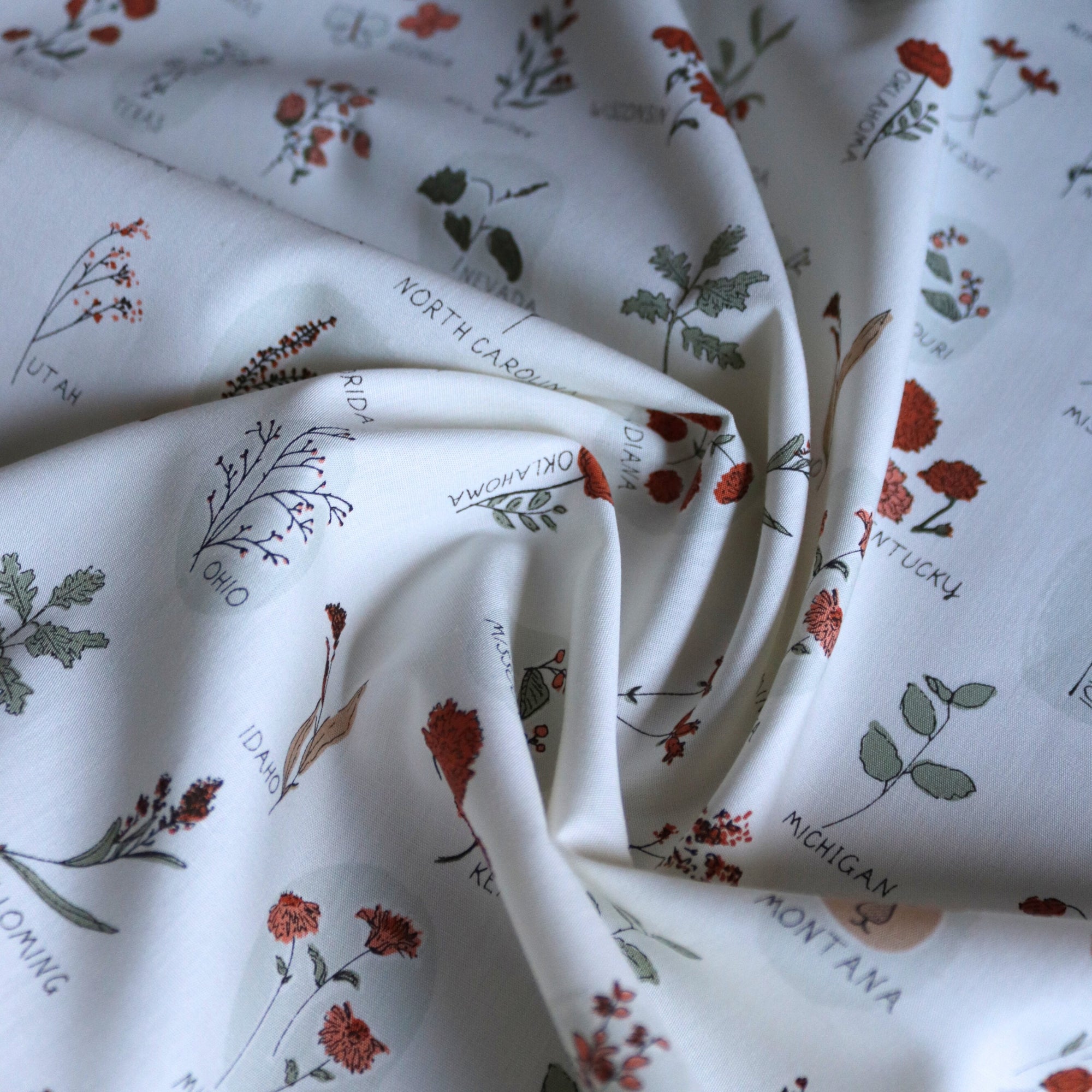 Roadside Wildflowers - Cotton Fabric - sewecofabrics