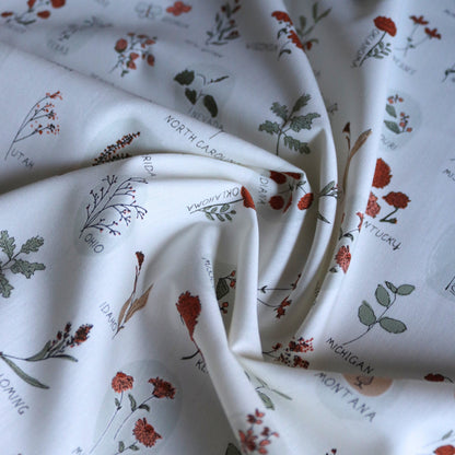 Roadside Wildflowers - Cotton Fabric - sewecofabrics