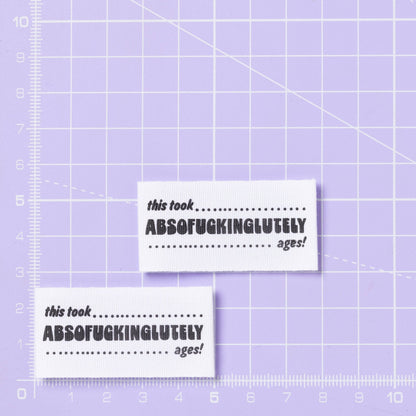 Sew In Labels - Absoufuckinglutely Ages - sewecofabrics