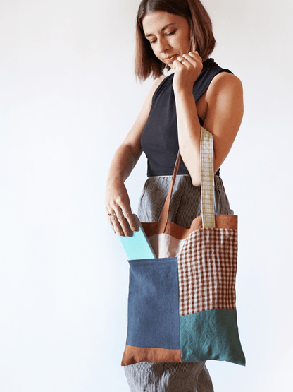 Stash Pocket Tote - PDF Sewing Pattern - sewecofabrics
