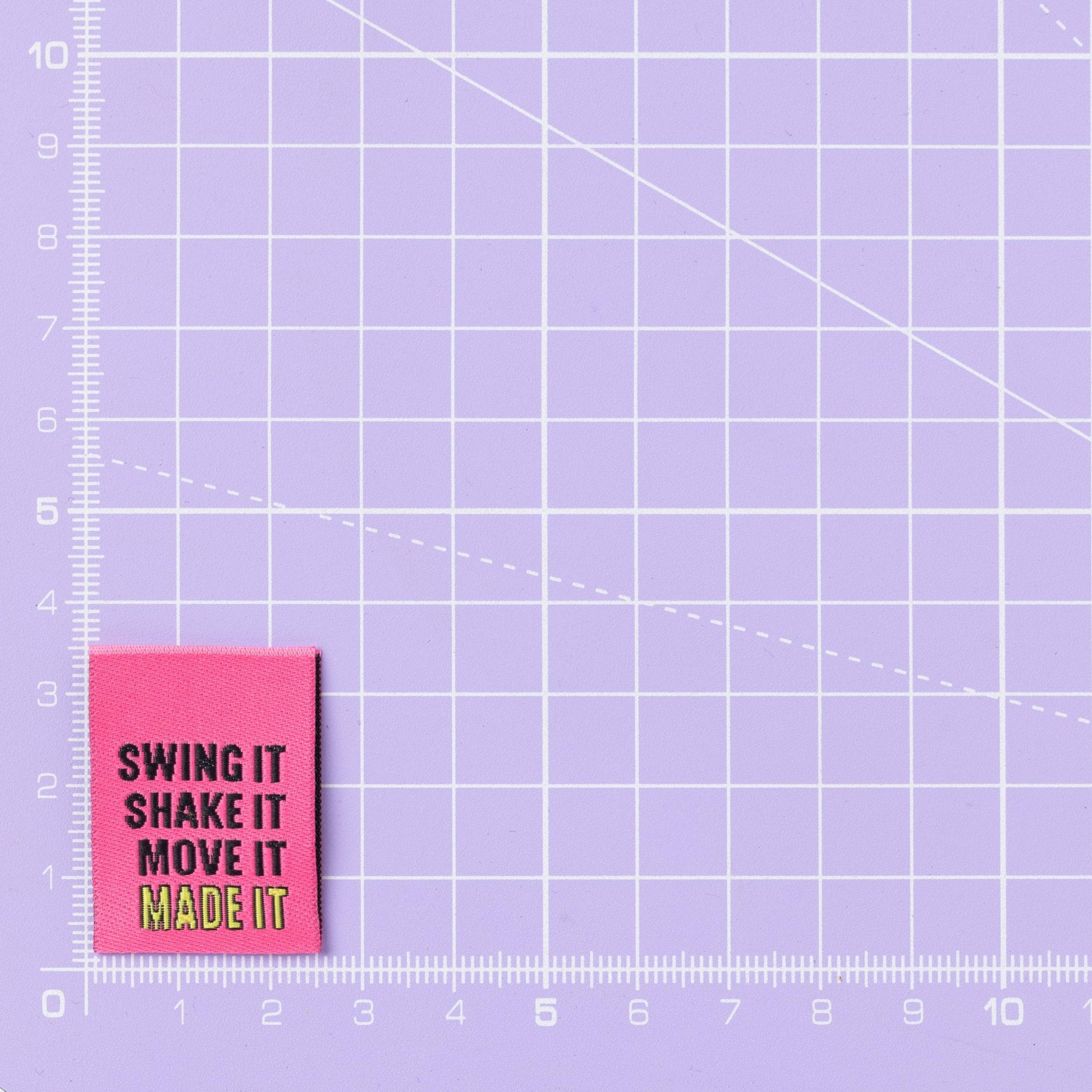 Swing it, Shake it, Move it, Made It! - Sewing Labels - sewecofabrics