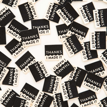 Thanks I Made It (Organic Cotton) - Woven Sew in Labels - sewecofabrics
