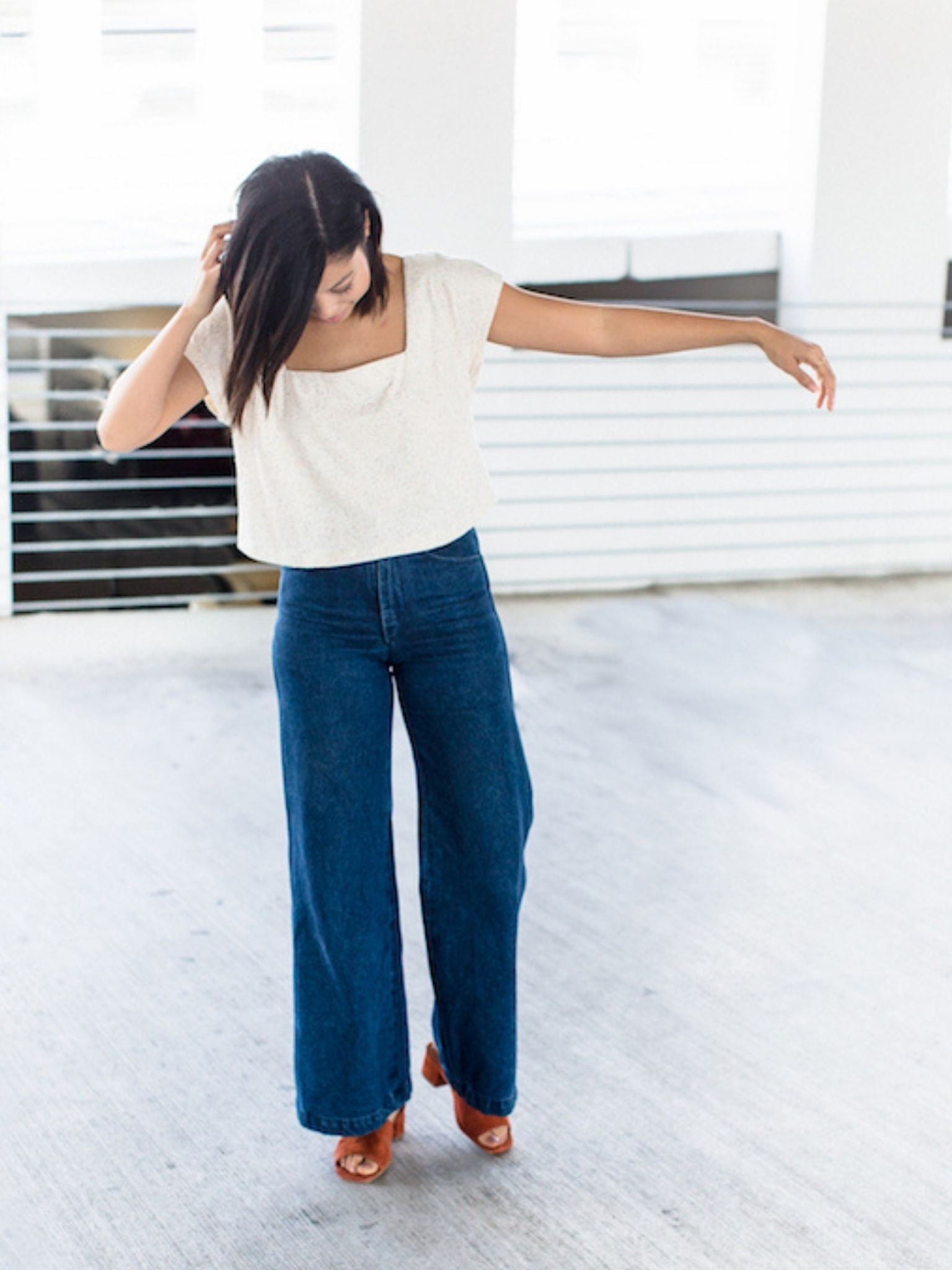 The Square Neck Top - Paper Sewing Pattern - sewecofabrics