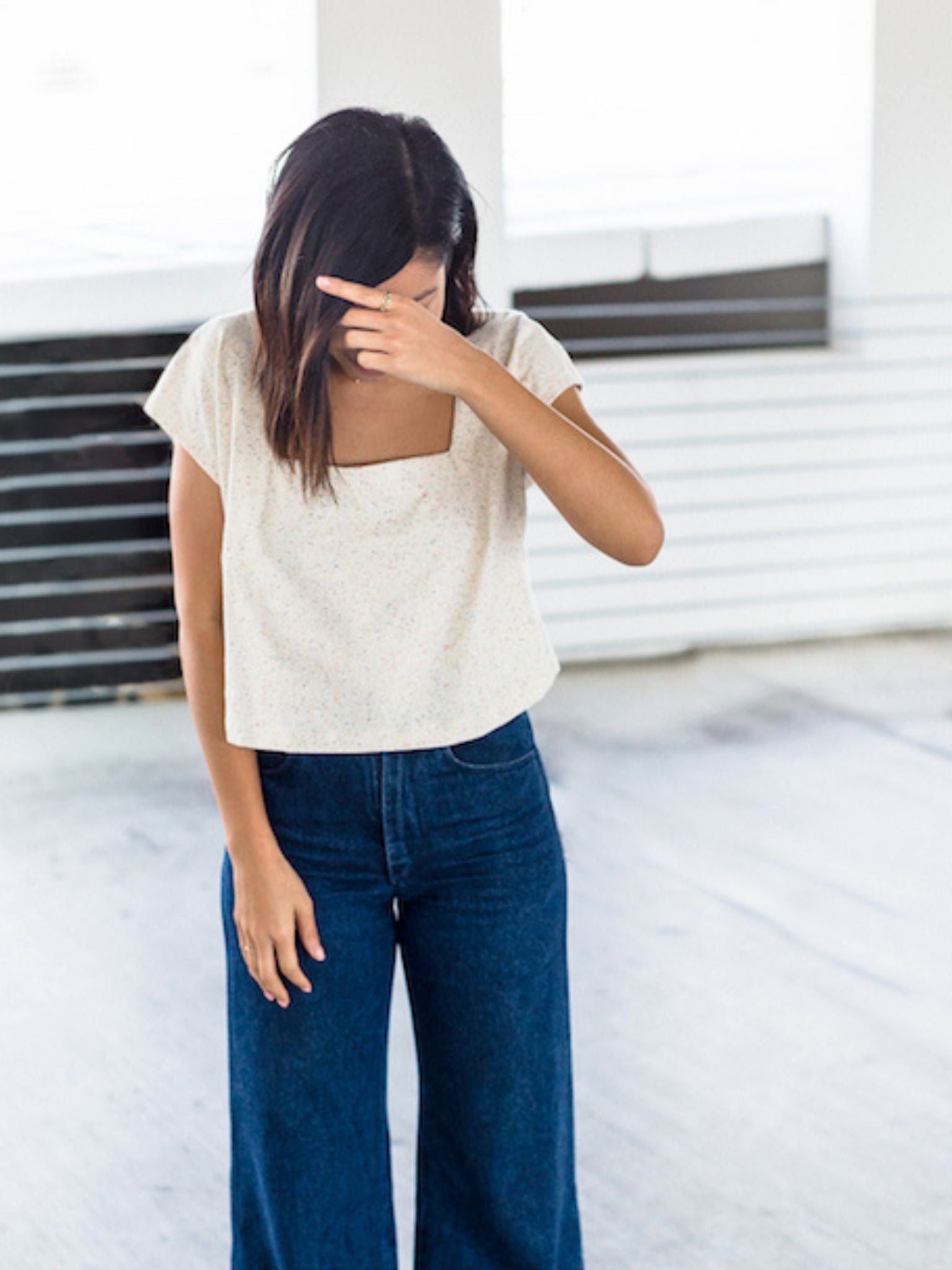 The Square Neck Top - Paper Sewing Pattern - sewecofabrics
