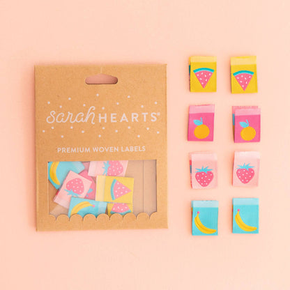 Summer Fruits - Sarah Hearts - Sewing Labels