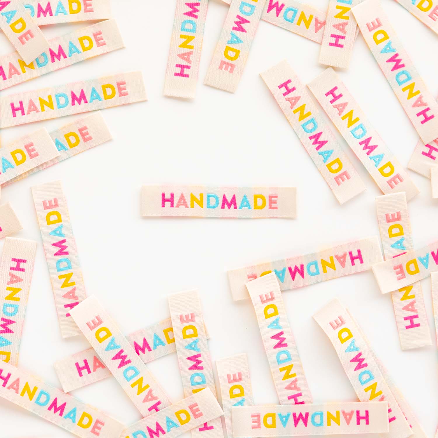 &quot;Handmade&quot; - Sarah Hearts - Sewing Labels - sewecofabrics