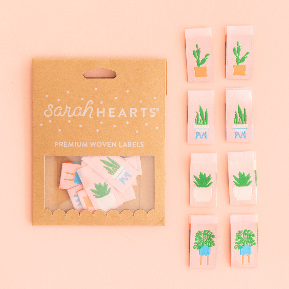 House Plants Pack - Sarah Hearts - Sewing Labels